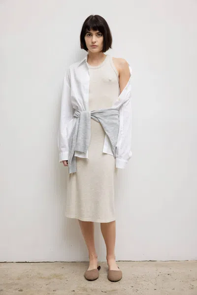 Leset Kelly Racerback Midi Dress In Oatmeal