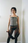 Fw24 Laced Imogene Corset In Cream Stripe