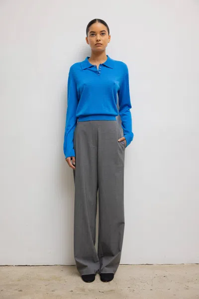 Leset Jane Lightweight High Waist Pant In Stone Melange