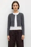 Leset Lauren Crop Cardigan Ii In Charcoal
