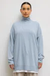 Leset Zoe Oversized Turtleneck In Azure