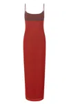 Fw24 Thais Dress In Red And Plum