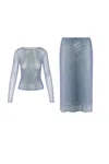 Fw25 Amelia Top + Maria Skirt In Blue