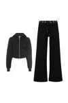 Fw25 Sadie Corset Hoodie + Zane Sweatpant In Black