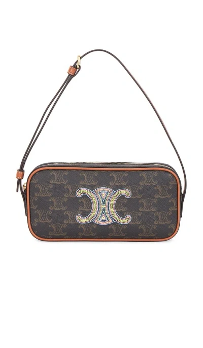 Fwrd Renew Celine Triomphe Camera Bag In Brown