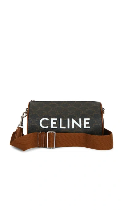 Fwrd Renew Celine Triomphe Cylinder Shoulder Bag In Brown