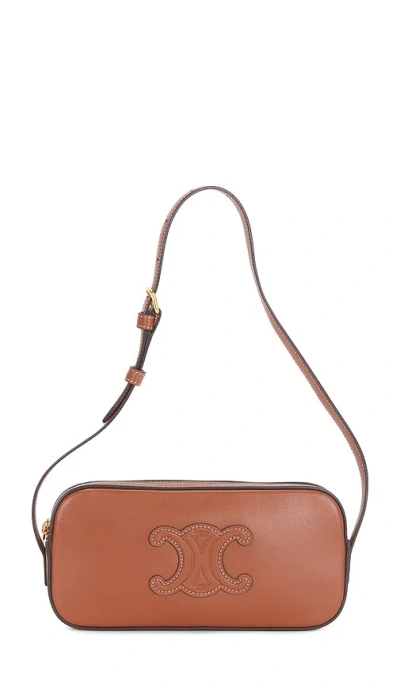 Fwrd Renew Celine Triomphe Mini Camera Bag In Brown