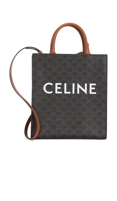 Fwrd Renew Celine Triomphe Vertical Cabas Tote Bag In Brown