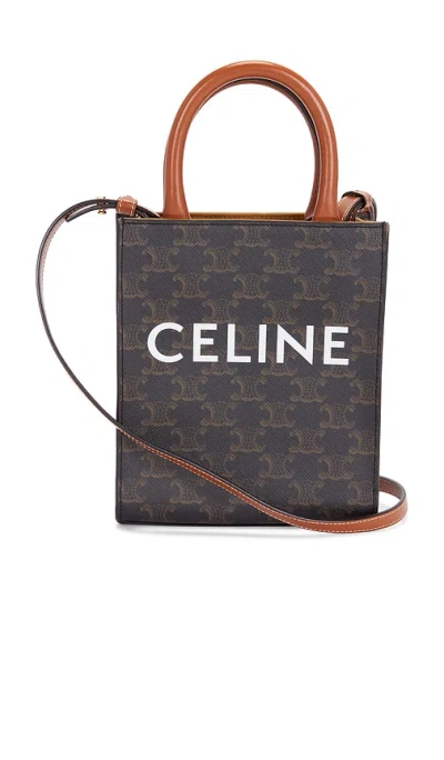 Fwrd Renew Celine Vertical Cabas Mini Tote Bag In Brown