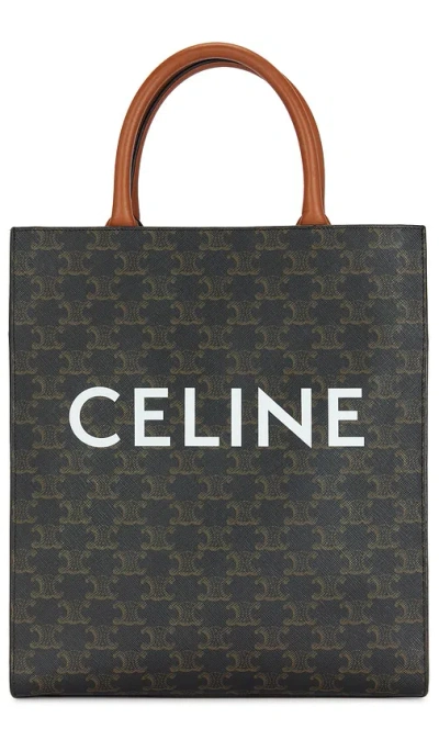 Fwrd Renew Celine Vertical Cabas Triomphe Tote Bag In White