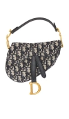 Fwrd Renew Dior Oblique Trotter Mini Saddle Bag In Blue