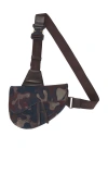 Fwrd Renew Dior Camouflage Saddle Bag In Green