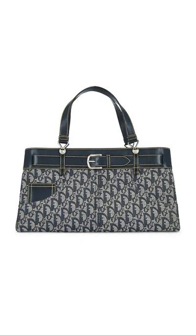 Fwrd Renew Dior Diorissimo Jean Pocket Tote Bag In 蓝色