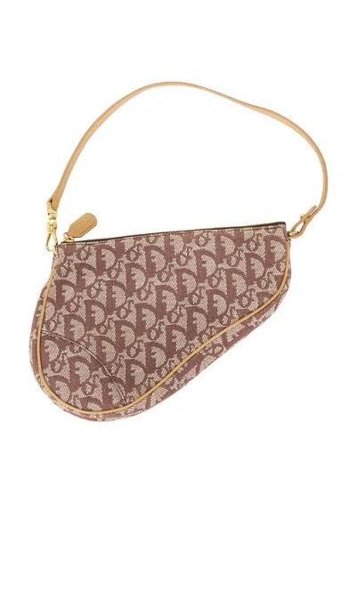 Fwrd Renew Dior Diorissimo Pochette Saddle Bag In Brown