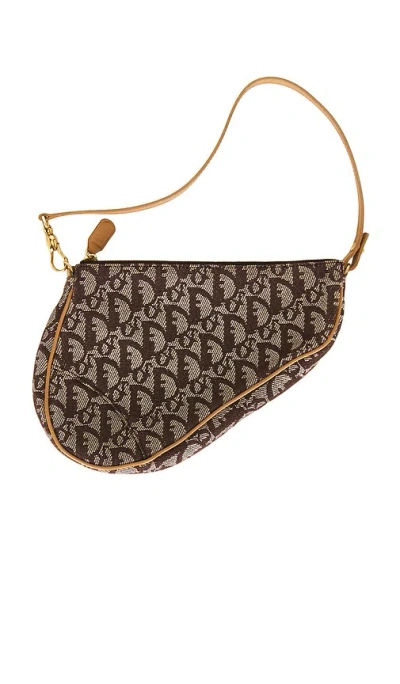 Fwrd Renew Dior Diorissimo Pochette Saddle Bag In Brown