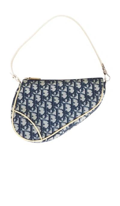 Fwrd Renew Dior Diorissimo Pochette Saddle Bag In Navy