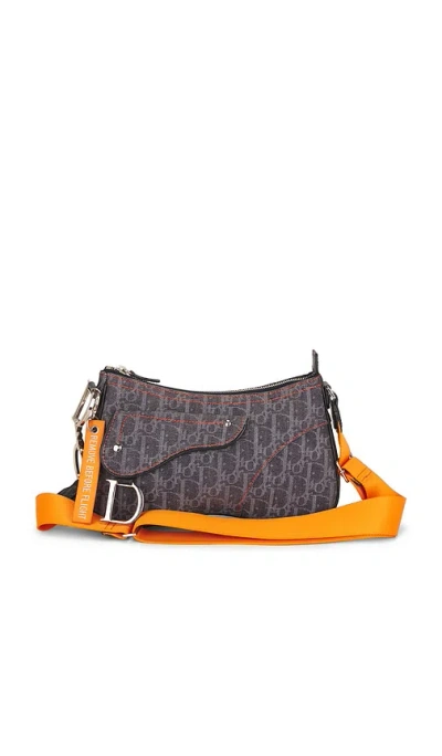 Fwrd Renew Dior Flight Line Double Saddle Bag In Blue