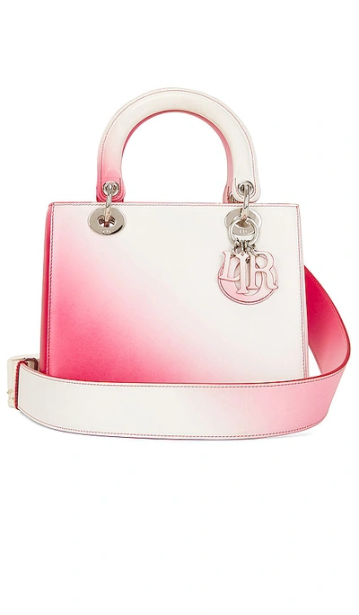 Fwrd Renew Dior Lady Dior Handbag In Red Ombre