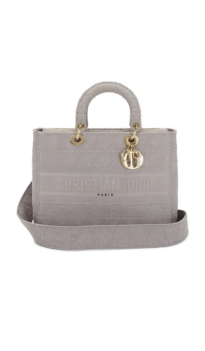 Fwrd Renew Dior Lady D-lite Handbag In Grey