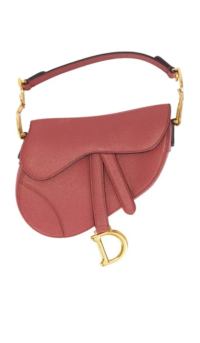 Fwrd Renew Dior Mini Saddle Bag In 红色