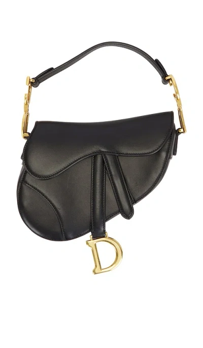 Fwrd Renew Dior Mini Saddle Bag In Black