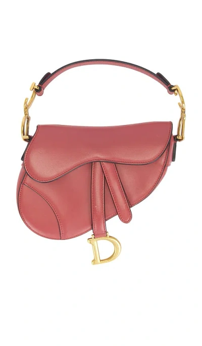 Fwrd Renew Dior Mini Saddle Bag In Mauve