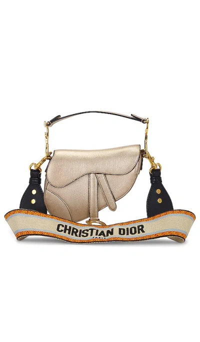 Fwrd Renew Dior Saddle Bag In Gold