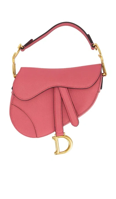 Fwrd Renew Dior Mini Saddle Bag In Pink