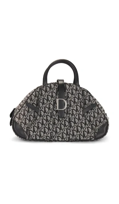 Fwrd Renew Dior Oblique Double Saddle Bag In 黑色