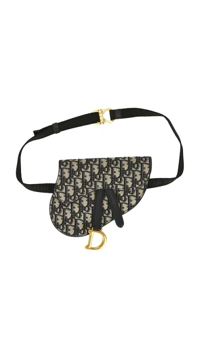 Fwrd Renew Dior Oblique Saddle Belt Bag In Blue