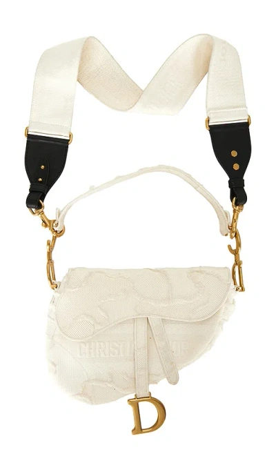 Fwrd Renew Dior Saddle Bag In White