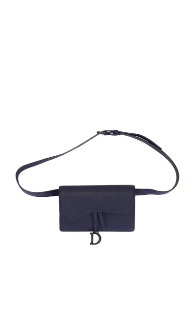 Fwrd Renew Dior Saddle Belt Bag In Blue