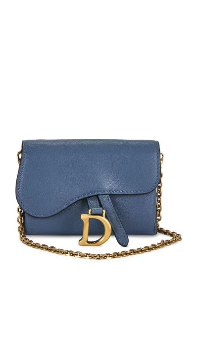 Fwrd Renew Dior Saddle Pouch In Blue