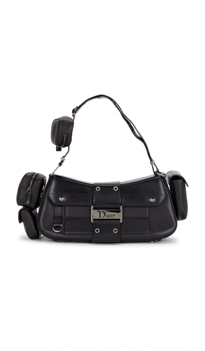 Fwrd Renew Dior Street Chic Columbus Ave Shoulder Bag In Black