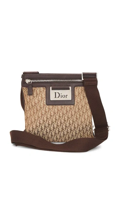 Fwrd Renew Dior Street Chic Messenger Bag In Brown