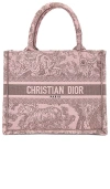 Fwrd Renew Dior Toile De Jouy Embroidery Book Tote Bag In 粉色