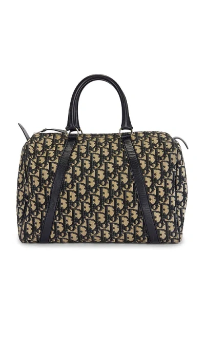 Fwrd Renew Dior Trotter Boston Bag In Black