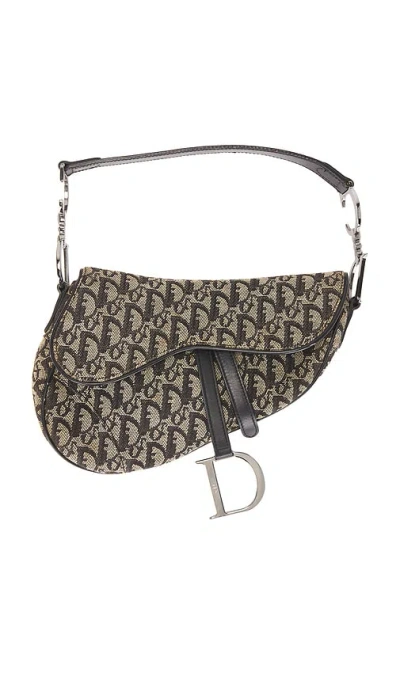 Fwrd Renew Dior Trotter Oblique Saddle Bag In Blue