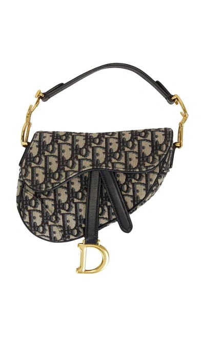 Fwrd Renew Dior Trotter Oblique Saddle Bag In Black