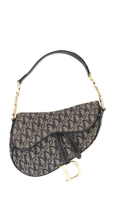 Fwrd Renew Dior Trotter Oblique Saddle Bag In Blue