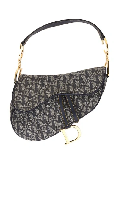 Fwrd Renew Dior Trotter Oblique Saddle Bag In Blue