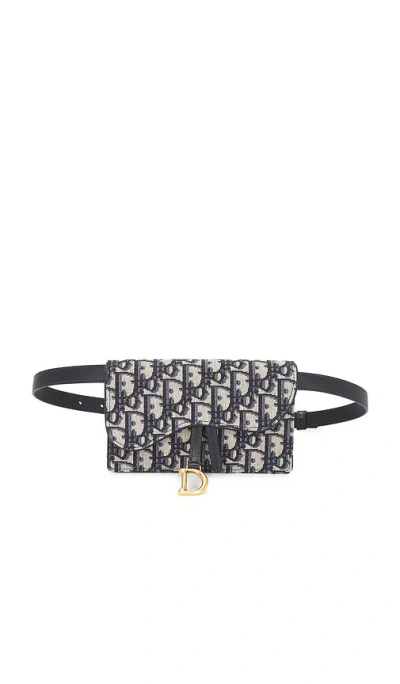 Fwrd Renew Dior Trotter Oblique Saddle Belt Bag In Multi