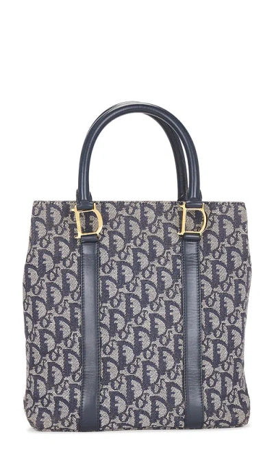 Fwrd Renew Dior Trotter Tote Bag In Blue