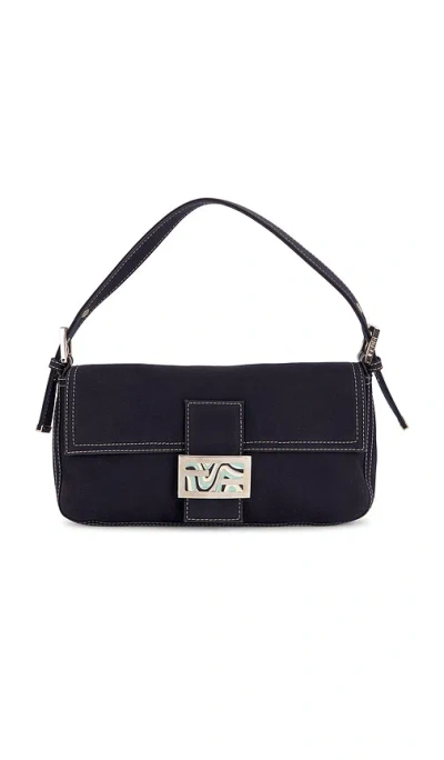Fwrd Renew Fendi Baguette Shoulder Bag In Blue