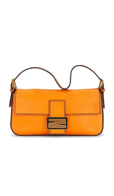 Fwrd Renew Fendi Baguette Shoulder Bag In Orange