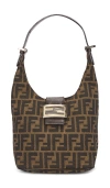 Fwrd Renew Fendi Zucca Hobo Bag In Brown
