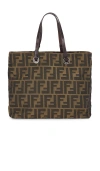 Fwrd Renew Fendi Zucca Tote Bag In Brown