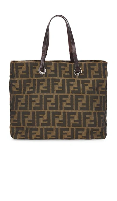 Fwrd Renew Fendi Zucca Tote Bag In Brown