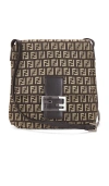 Fwrd Renew Fendi Zucchino Tube Messenger Bag In Brown
