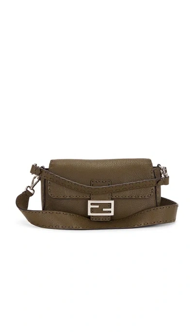 Fwrd Renew Fendi Cuoio Roma Sellerissima Nappa Re-edition Baguette Shoulder Bag In Wood